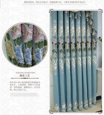 European High-End Luxury Blackout Curtains - Modern Minimalist Drapes for Living Room & Bedroom - Shello's Creative Boutique