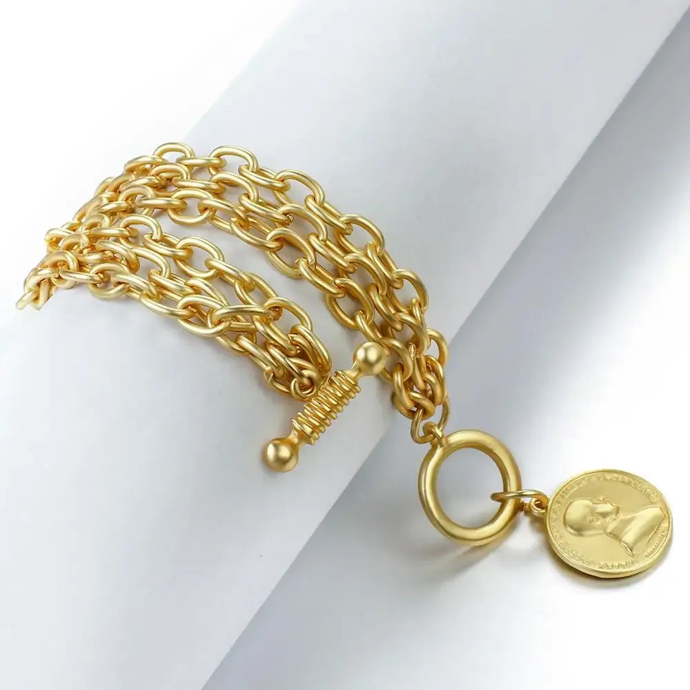 Charm Chain Bracelets For Women Men Stainless Steel Alloy Bracelets - Shello's Creative Boutique