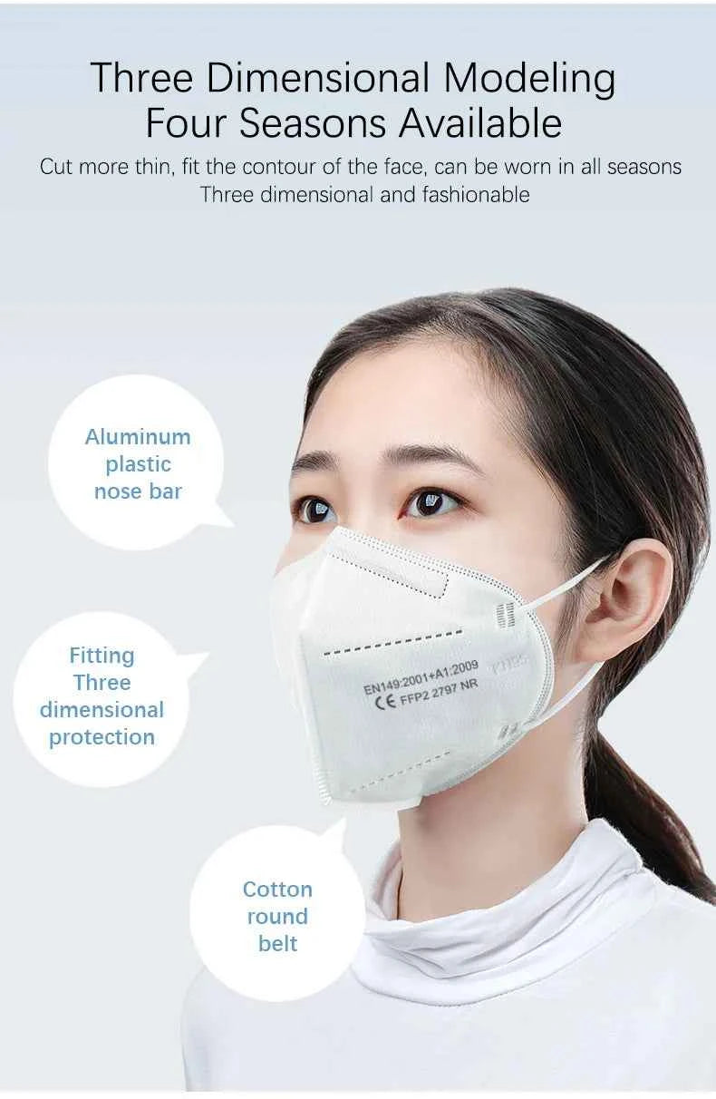 10-200Pcs KN95 CE FFP2 face Masks Approved 5 Layers Filter Protective Health Care Mouth Mask FFP2  Reuseable Mouth KN95 ffp2Mask