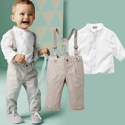 Bobora Baby Boys' 4-Piece Formal Suit Set – Elegant Outfit for Weddings, Christenings & Parties (0–6m, 4–6y) - Shello's Creative Boutique