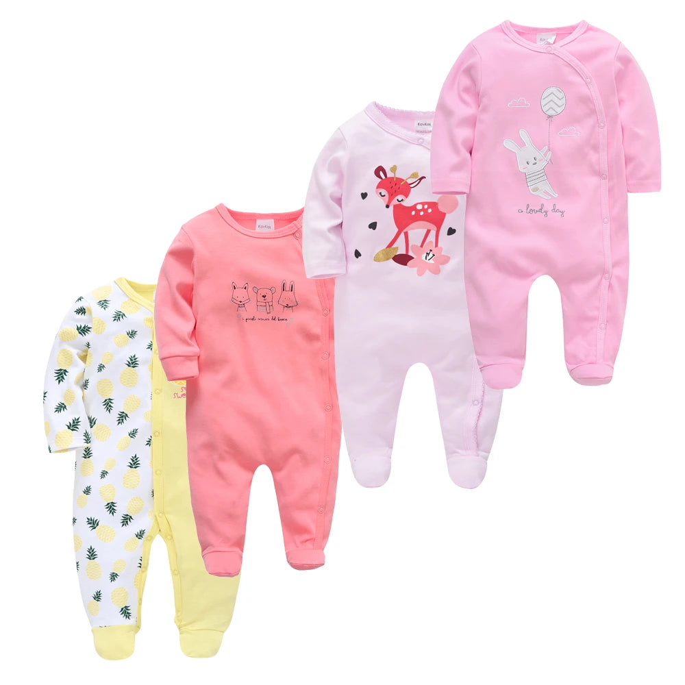 4 pcs/lot New Born Body Bebes Clothing Shello Creative Boutique