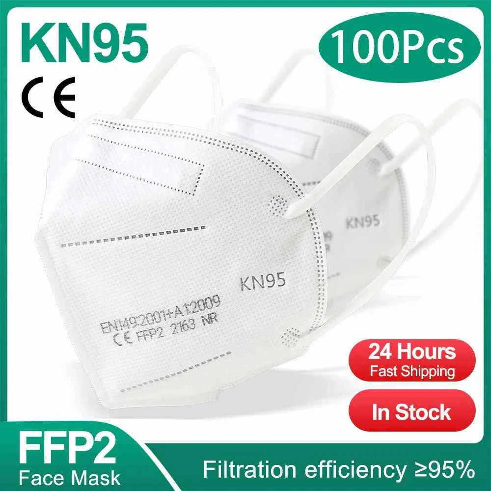 10-200Pcs KN95 CE FFP2 face Masks Approved 5 Layers Filter Protective Health Care Mouth Mask FFP2  Reuseable Mouth KN95 ffp2Mask