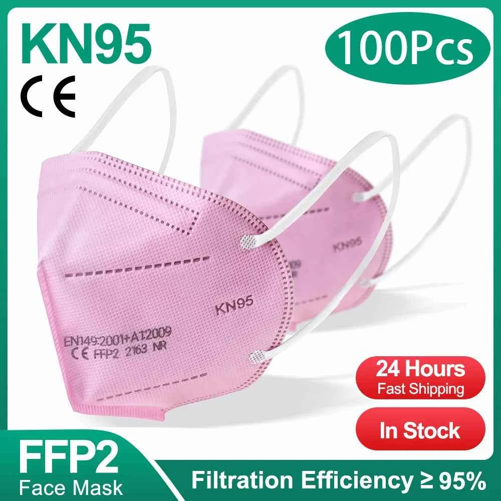 10-200Pcs KN95 CE FFP2 face Masks Approved 5 Layers Filter Protective Health Care Mouth Mask FFP2  Reuseable Mouth KN95 ffp2Mask