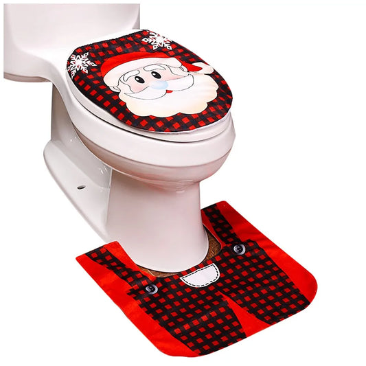 Christmas Toilet Decoration Santa Claus Bathroom Set Shello Creative Boutique