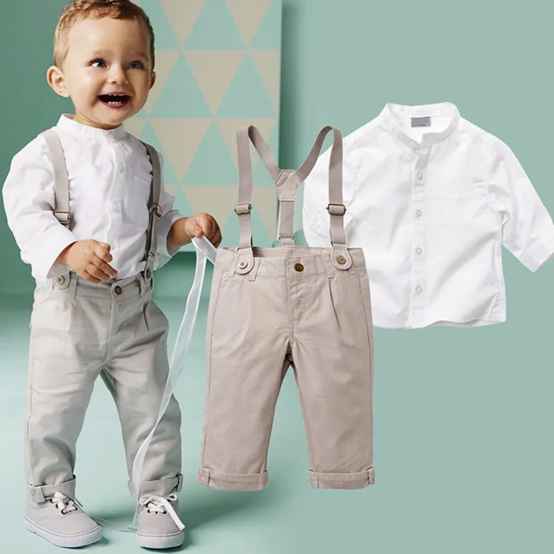Kids Clothes Boys Suits Toddler Clothing Set Summer Baby Suit Shorts Shirt Children Formal Wedding Party Costume Autumn Shello's Creative Boutique
