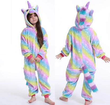 Unicorn Onesie Pajamas - Magical Animal Cartoon Sleepwear (Kids) - Shello's Creative Boutique
