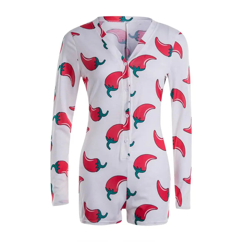 Sexy Women Bodysuit Long Sleeve Deep V Neck Bodycon Stretch Leotard Crop Top Button Short Romper Pajamas eprolo