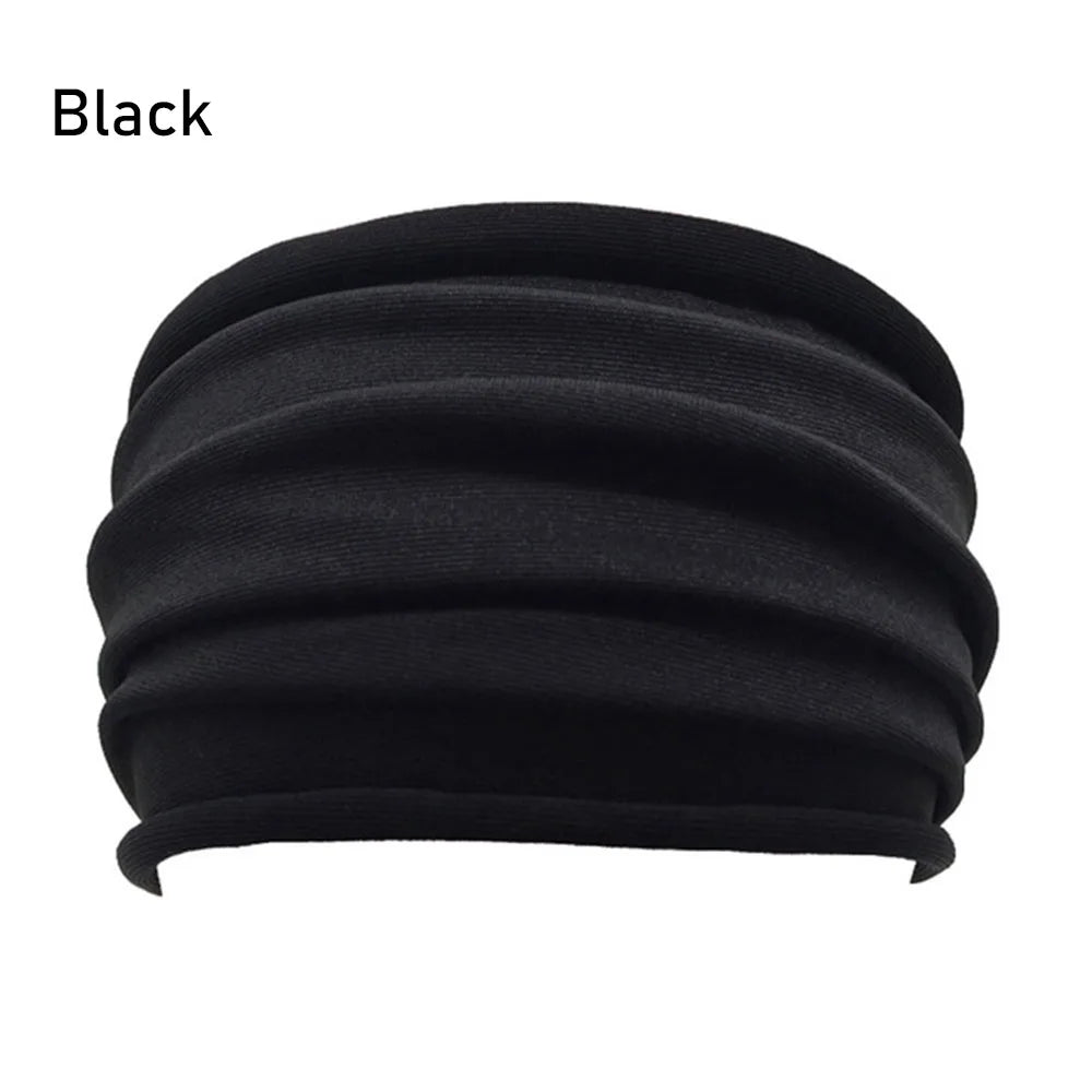 13 Colors Nonslip Elastic Folds Yoga Hairband Fashion Wide Sports Headband Running Accessories Summer Stretch Hair Band eprolo