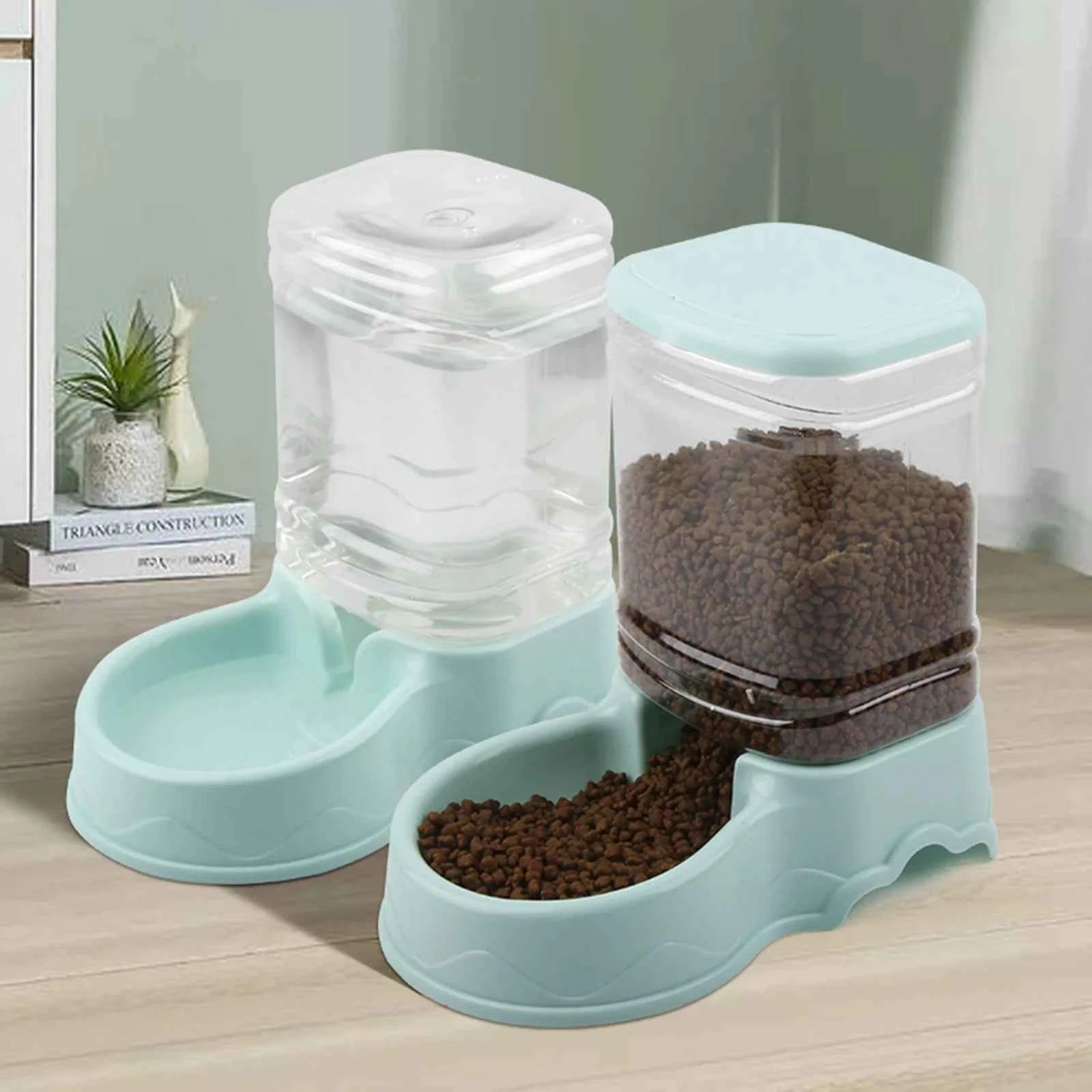 3.5L Automatic Pet Feeder Wate Food Dispenser for Small Medium Large Cat Dog Water Drinking Drinker Dish Small Medium Dog