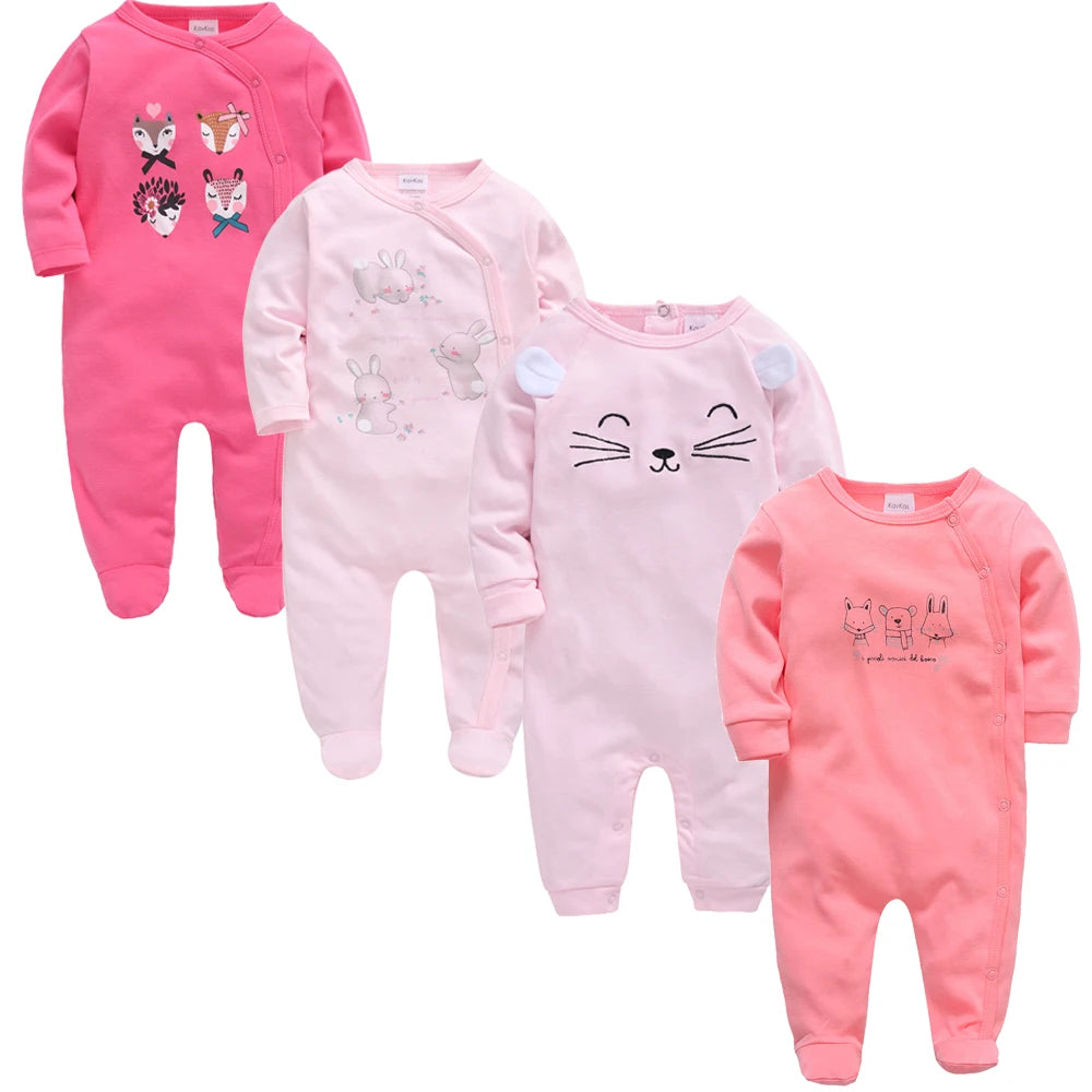 4 pcs/lot New Born Body Bebes Clothing Shello Creative Boutique