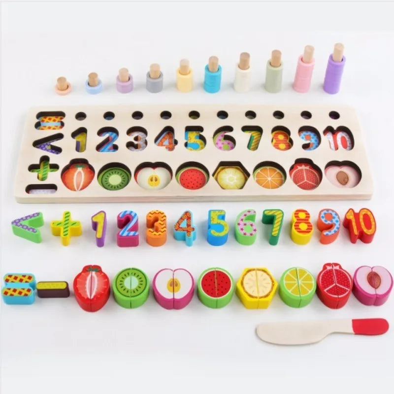 Wooden Montessori Educational Toys For Children Kids Early Learning Infant Shape Color Match Board Toy For 3 Year Old Kids Gift eprolo