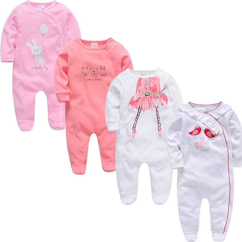 4 pcs/lot New Born Body Bebes Clothing Shello Creative Boutique