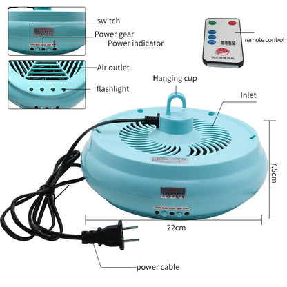 High-Power Pet Heater, Heating Lamp with Remote Control, Pet Temperature Control, Air Heater, Poultry Brooding Incubator eprolo