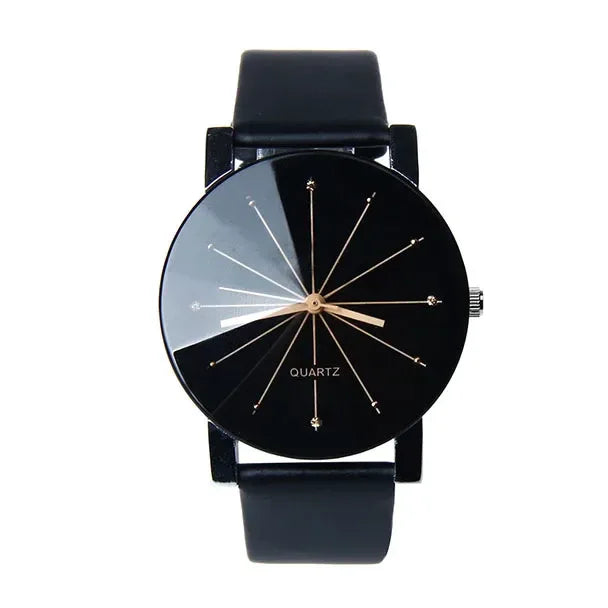 Watches Women Men Lovers Watch Leather Quartz Wristwatch Female Male Clocks Relogio Feminino - Shello's Creative Boutique