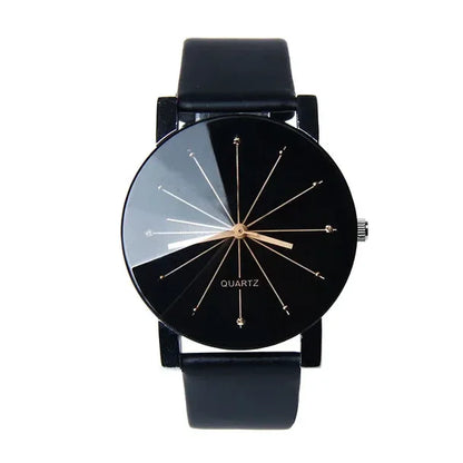 Watches Women Men Lovers Watch Leather Quartz Wristwatch Female Male Clocks Relogio Feminino - Shello's Creative Boutique