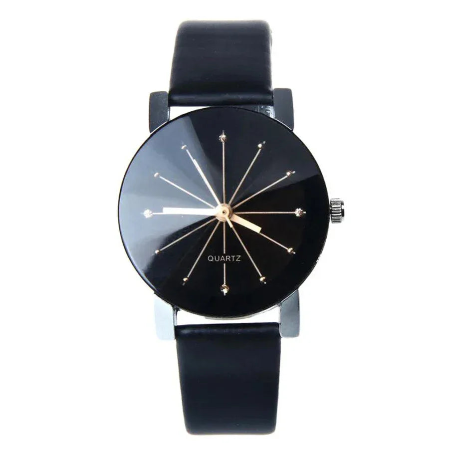 Watches Women Men Lovers Watch Leather Quartz Wristwatch Female Male Clocks Relogio Feminino - Shello's Creative Boutique