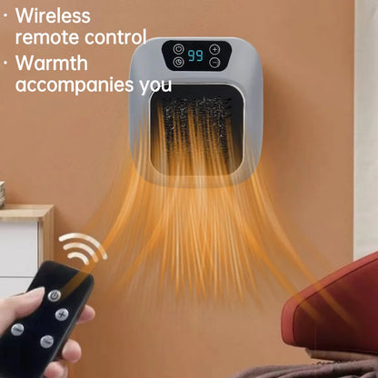 Household Mini Electric Heaters Wall-Mounted 600W Bathroom Heater Office Desktop Air Heater With Remote Control Plug-in Warmer eprolo