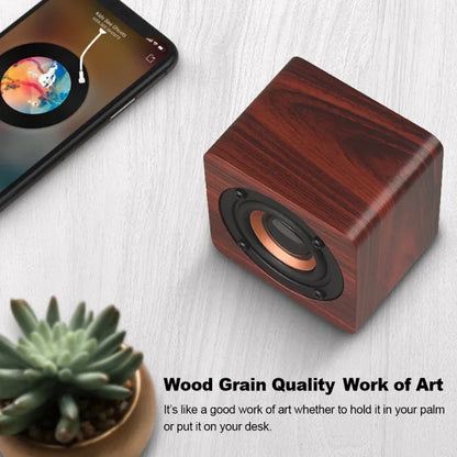 Q1 Wooden Mini Portable Mega Bass Wireless Bluetooth Speaker - Shello's Creative Boutique