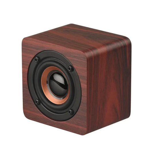 Q1 Wooden Mini Portable Mega Bass Wireless Bluetooth Speaker - Shello's Creative Boutique
