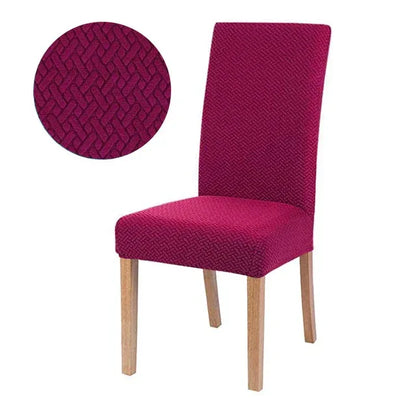 Jacquard Chair Cover for Dining Room Stretch Jacquard Dining Chair Cover Slipcover Elastic Spandex Kitchen Chair Cover - Shello's Creative Boutique