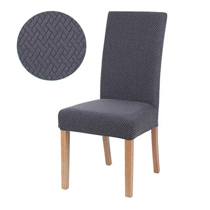 Jacquard Chair Cover for Dining Room Stretch Jacquard Dining Chair Cover Slipcover Elastic Spandex Kitchen Chair Cover - Shello's Creative Boutique