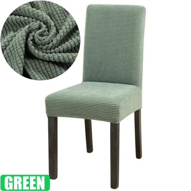 Jacquard Chair Cover for Dining Room Stretch Jacquard Dining Chair Cover Slipcover Elastic Spandex Kitchen Chair Cover - Shello's Creative Boutique