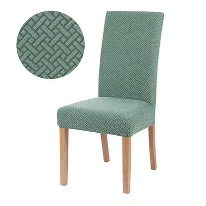 Jacquard Chair Cover for Dining Room Stretch Jacquard Dining Chair Cover Slipcover Elastic Spandex Kitchen Chair Cover - Shello's Creative Boutique