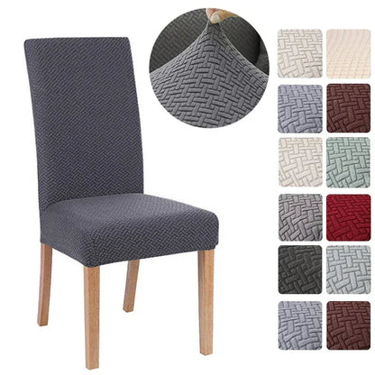 Jacquard Chair Cover for Dining Room Stretch Jacquard Dining Chair Cover Slipcover Elastic Spandex Kitchen Chair Cover - Shello's Creative Boutique