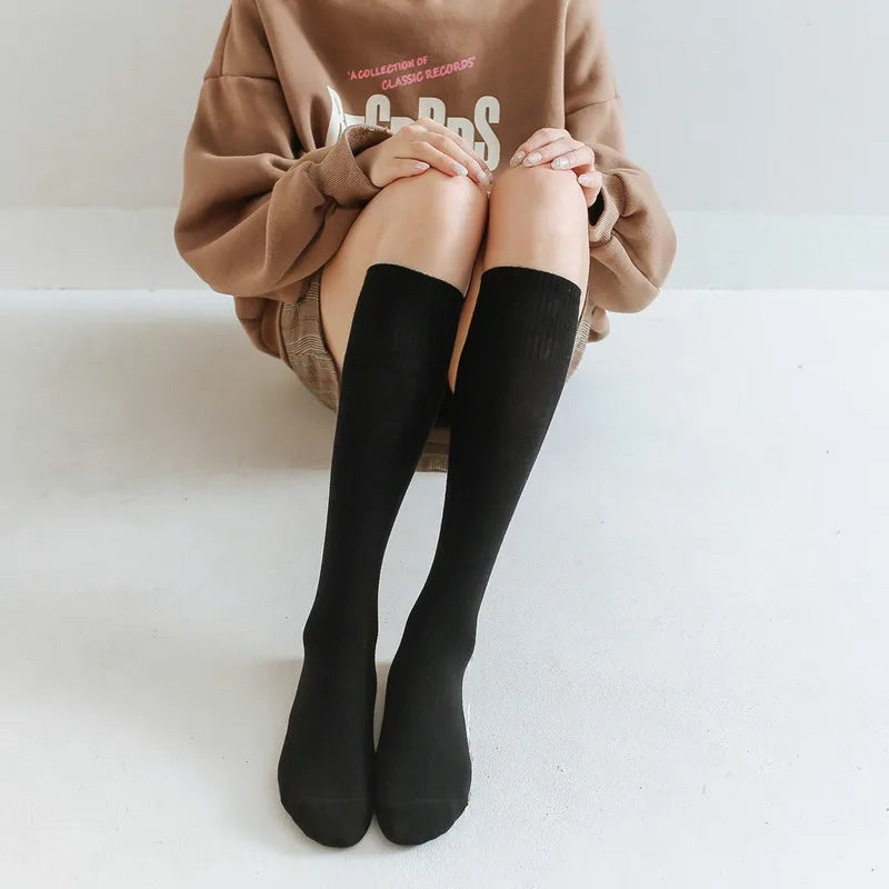 Jeseca New Women Cotton Tube Socks Compression Calf Knee High Summer Winter Socks Above Ankle Soft Warm Leg Christmas Socks eprolo