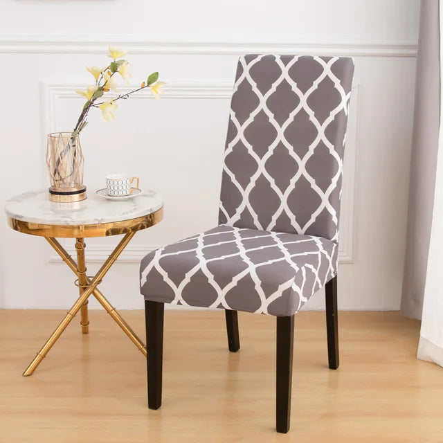 LANMOLIFE 1/4/6PC Dining Room Chair Cover Stretch Print Parsons Chair Covers Spandex Removable Washable Kitchen Chair Covers eprolo