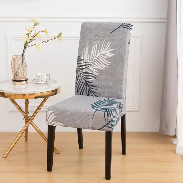 LANMOLIFE 1/4/6PC Dining Room Chair Cover Stretch Print Parsons Chair Covers Spandex Removable Washable Kitchen Chair Covers eprolo