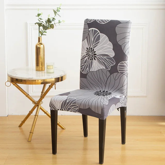 LANMOLIFE 1/4/6PC Dining Room Chair Cover Stretch Print Parsons Chair Covers Spandex Removable Washable Kitchen Chair Covers eprolo
