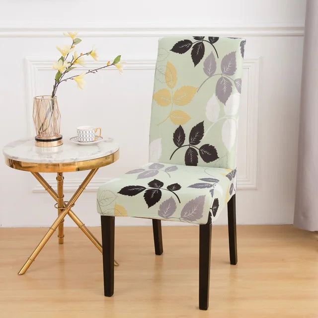 LANMOLIFE 1/4/6PC Dining Room Chair Cover Stretch Print Parsons Chair Covers Spandex Removable Washable Kitchen Chair Covers eprolo