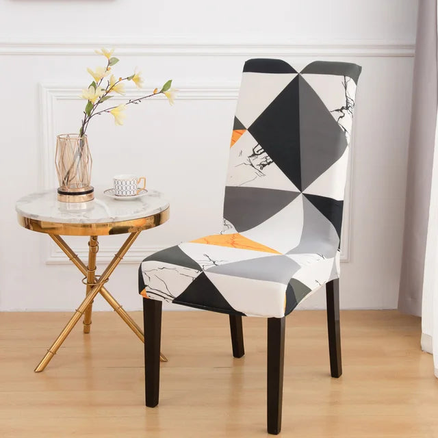 LANMOLIFE 1/4/6PC Dining Room Chair Cover Stretch Print Parsons Chair Covers Spandex Removable Washable Kitchen Chair Covers eprolo