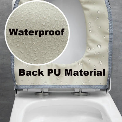 Luminous Toilet Seat Cover Soft Warm Mat Universal Washable Removable Zipper Cover Bathroom Toilet Lid Pad Case Cushion eprolo