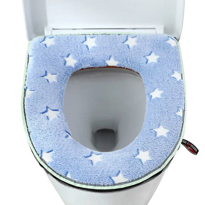 Luminous Toilet Seat Cover Soft Warm Mat Universal Washable Removable Zipper Cover Bathroom Toilet Lid Pad Case Cushion eprolo