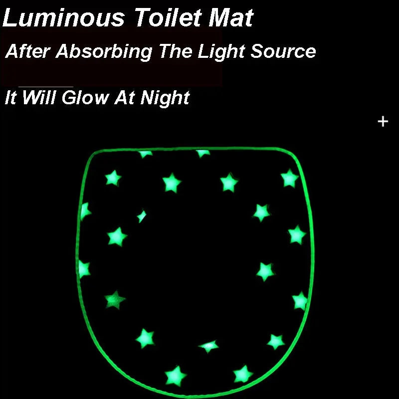 Luminous Toilet Seat Cover Soft Warm Mat Universal Washable Removable Zipper Cover Bathroom Toilet Lid Pad Case Cushion eprolo