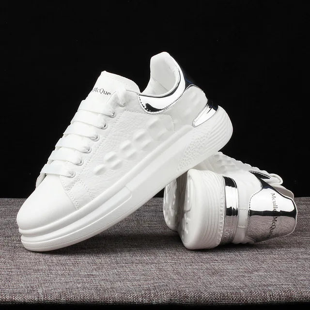 Luxury Men Shoes Couple White Shoes Men's Sports Casual Shoes Breathable Heightening Ladies Sneakers Skateboard/Tennis Shoes eprolo