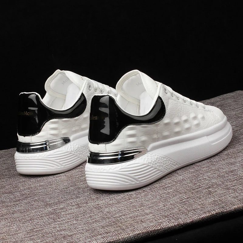 Luxury Men Shoes Couple White Shoes Men's Sports Casual Shoes Breathable Heightening Ladies Sneakers Skateboard/Tennis Shoes eprolo