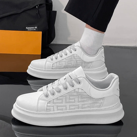 Luxury White Sneakers for Men Summer Breathable Skateboard Shoes Men Casual Sports Shoes Lightweight Vulcanized Sneakers Men eprolo