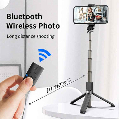 L03 Aluminum Alloy Foldable Bluetooth Tripod Selfie Stick