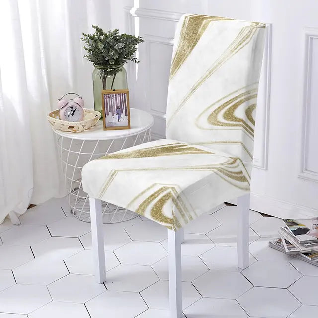 Marble Style Stretch Spandex Chair Covers Color Pattern Chaircover Cute Angel Printing Covers For Kitchen Chairs Home Stuhlbezug eprolo