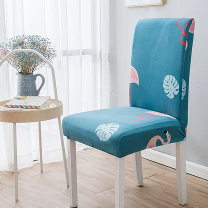 Milk Silk Print Chair Cover For Living Room Stretch Polyester Chair Slipcover Furniture Protector For Kitchen Office Home Decor eprolo