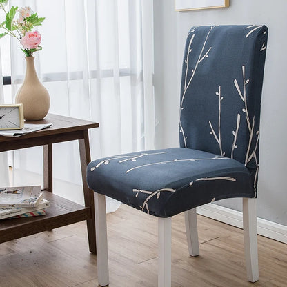 Milk Silk Print Chair Cover For Living Room Stretch Polyester Chair Slipcover Furniture Protector For Kitchen Office Home Decor eprolo