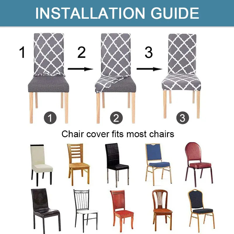 Milk Silk Print Chair Cover For Living Room Stretch Polyester Chair Slipcover Furniture Protector For Kitchen Office Home Decor eprolo