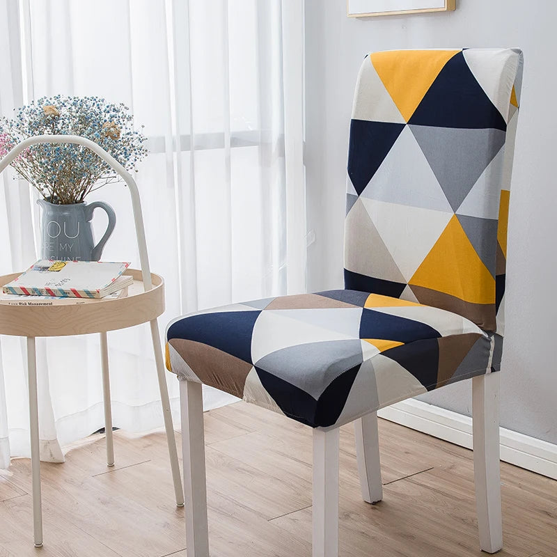 Milk Silk Print Chair Cover For Living Room Stretch Polyester Chair Slipcover Furniture Protector For Kitchen Office Home Decor eprolo