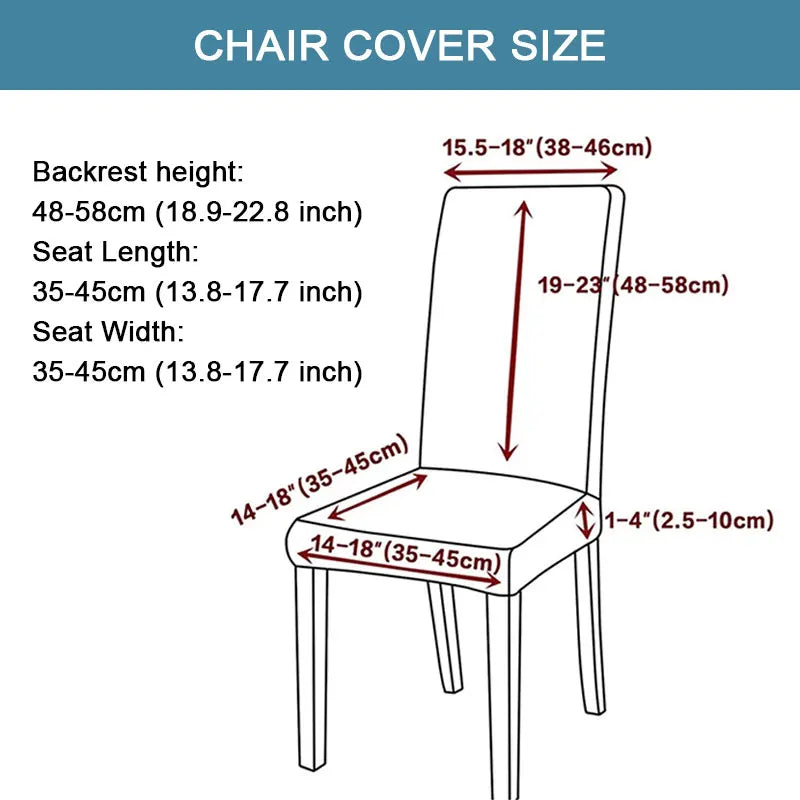 Milk Silk Print Chair Cover For Living Room Stretch Polyester Chair Slipcover Furniture Protector For Kitchen Office Home Decor eprolo