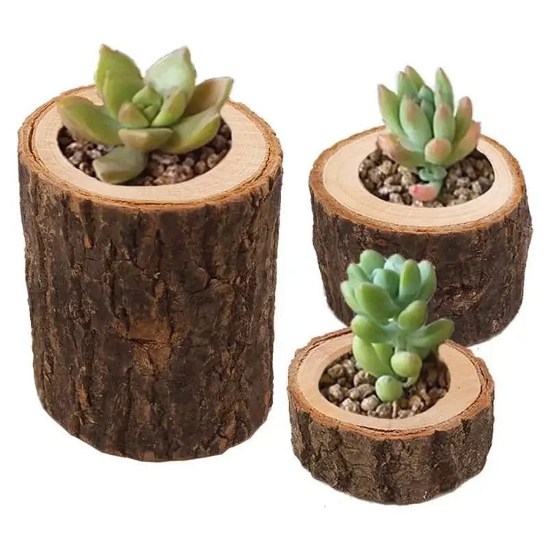 Mini Wooden Candle Holders Decoration Flower Pot for Home Bar Garden Pillar Design Tealight Candlestick Holder 3 Size Option - Shello's Creative Boutique