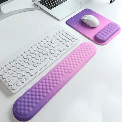 Mouse Pad Set Wrist Rest Support Pad Ergonomic Mouse Pads Keyboard Wrist Rest Gamer Accessories Arm Rest Mousepad Foam Memory - Shello's Creative Boutique