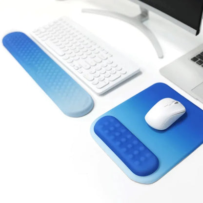 Mouse Pad Set Wrist Rest Support Pad Ergonomic Mouse Pads Keyboard Wrist Rest Gamer Accessories Arm Rest Mousepad Foam Memory - Shello's Creative Boutique